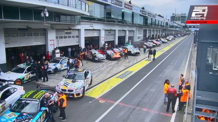 The Nurburgring 24 Hours qualifying race NLS4 has been red-flagged.