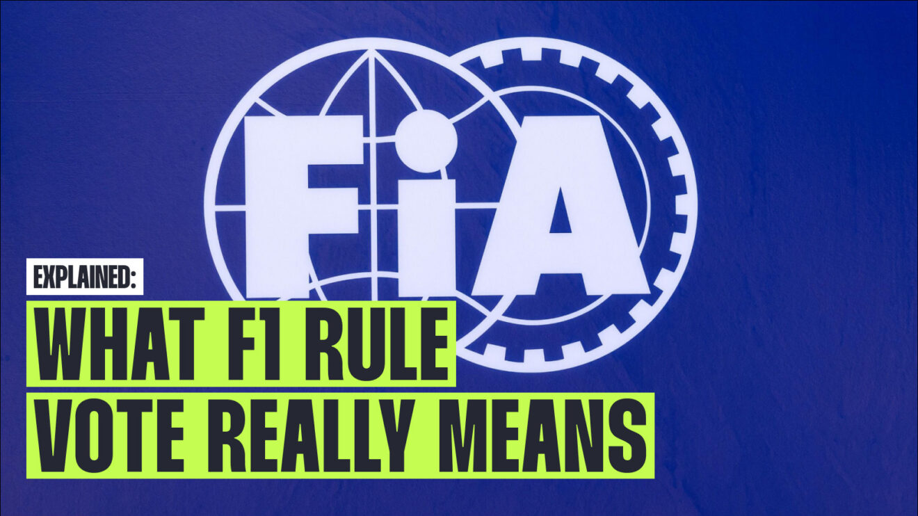 The FIA logo with 'What F1 vote really means' inscribed across the top.