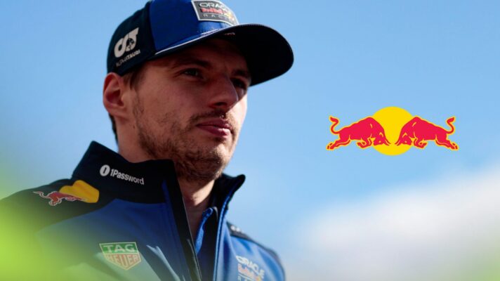 Max Verstappen, Red Bull. pictured at the 2026 Japanese Grand Prix, as a Red Bull logo appears on the right