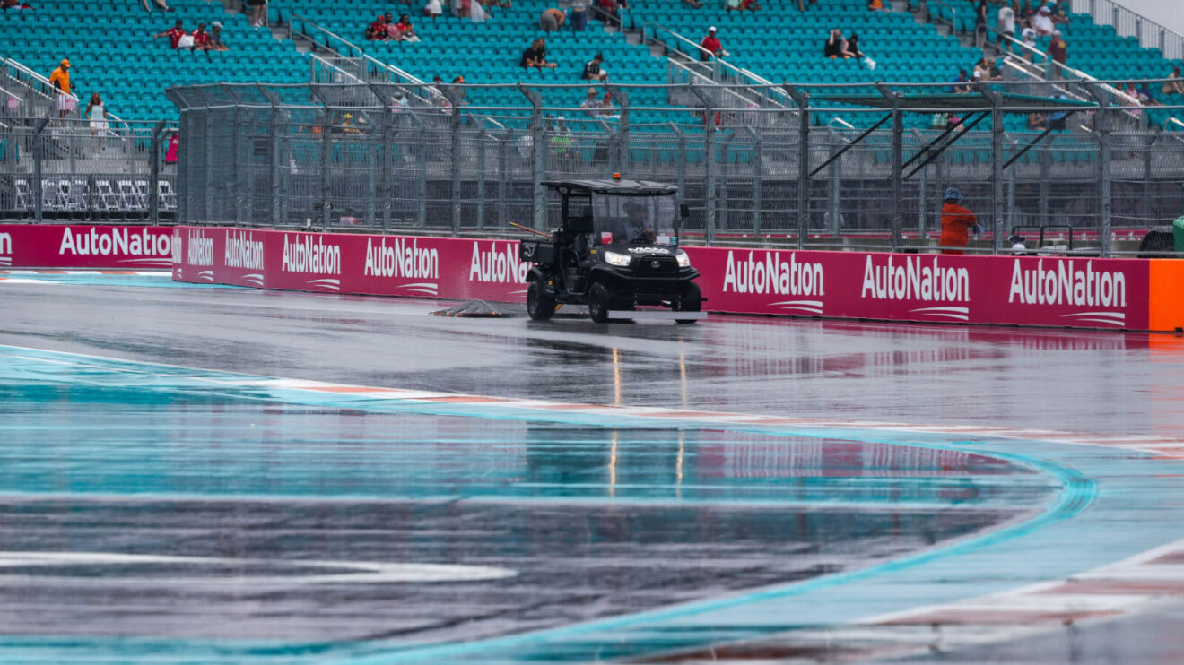 Rain at the Miami Grand Prix