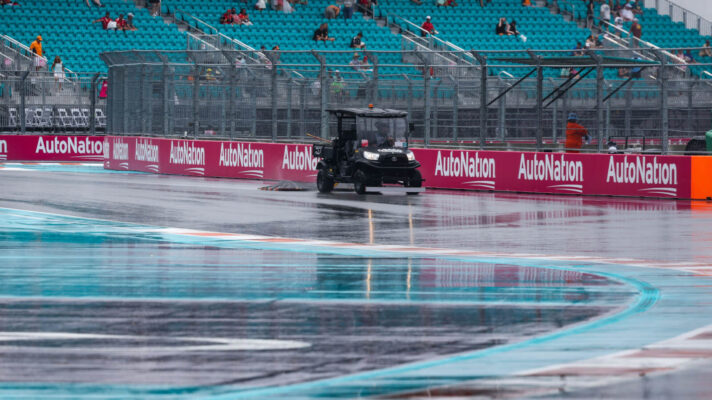 Rain at the Miami Grand Prix