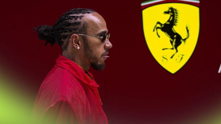 Ferrari driver Lewis Hamilton pictured at the 2026 Miami Grand Prix
