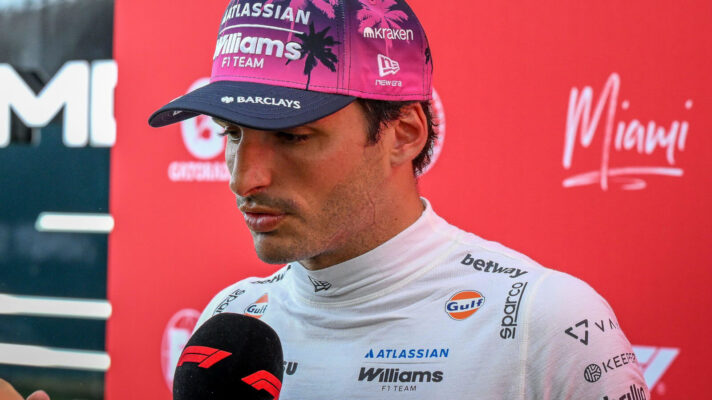 Carlos Sainz is interviewed