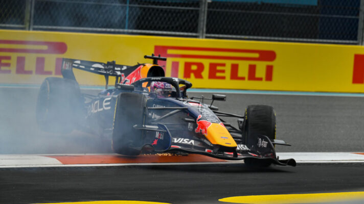 Max Verstappen spins a perfect 360