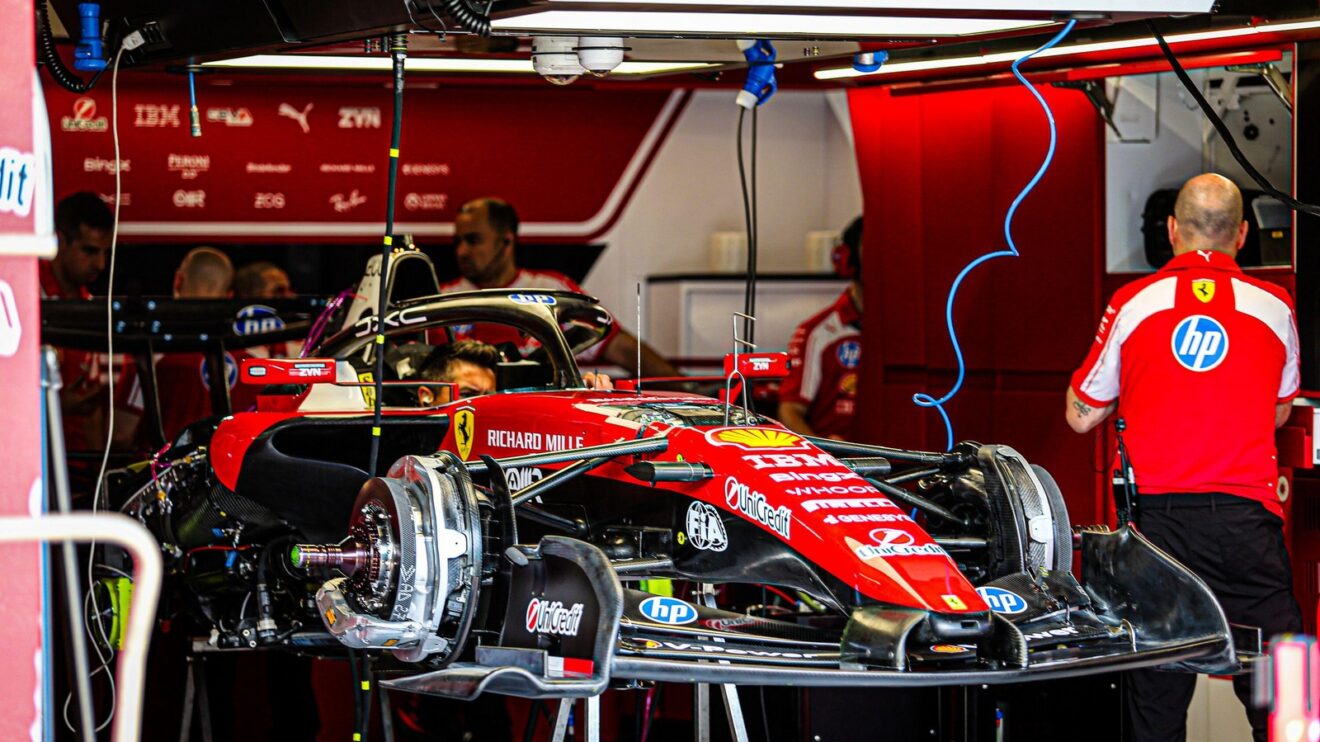 The Ferrari SF-26 in the team's garage