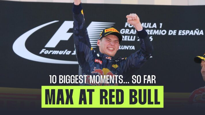 Max Verstappen has had a multitude of big moments at Red Bull since he began in Spain, 2016.
