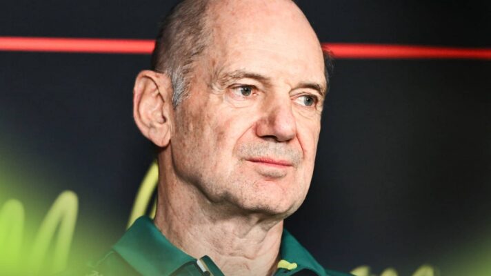 Adrian Newey looks on in a press conference