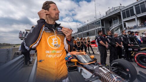 Marcus Armstrong reacts after angry Romain Grosjean untelevised footage emerges