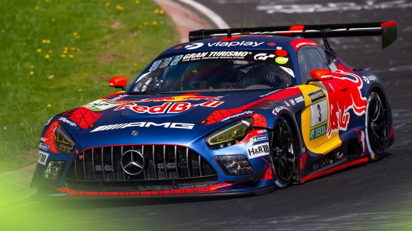 Max Verstappen on track during the Nurburgring 24 Hours weekend.