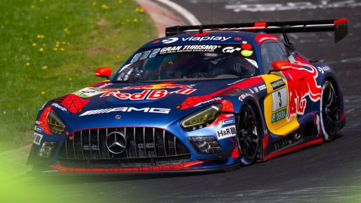 Max Verstappen on track during the Nurburgring 24 Hours weekend.