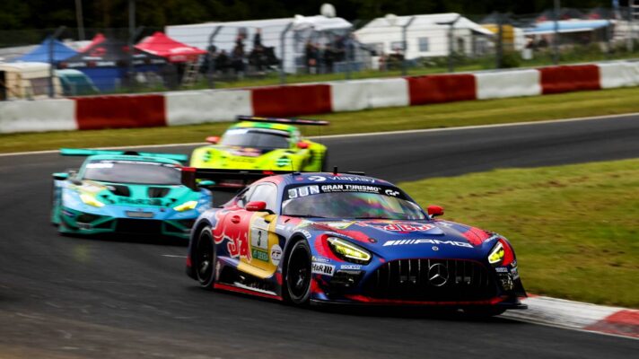 The Verstappen Racing #3 Mercedes in action at the 2026 24 Hours of Nürburgring