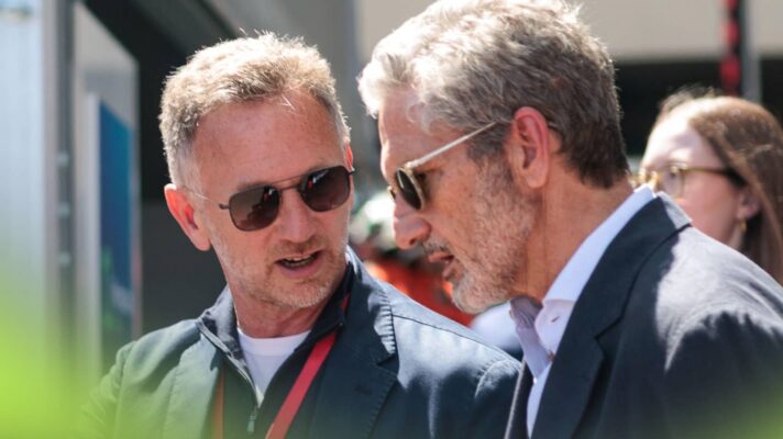 Christian Horner in conversation on the grid in Monaco