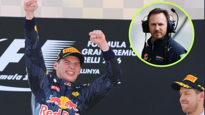 Max Verstappen and Christian Horner