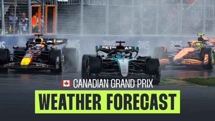 The 2024 Canadian Grand Prix took place in wet conditions.