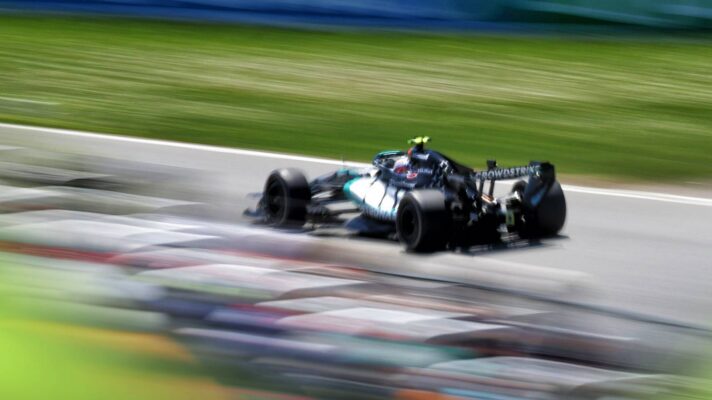 Mercedes' Kimi Antonelli was quickest in first practice in Canada.