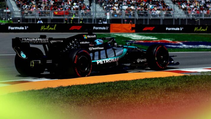 Mercedes' George Russell took the Sprint Qualifying pole position on Friday in Montreal.