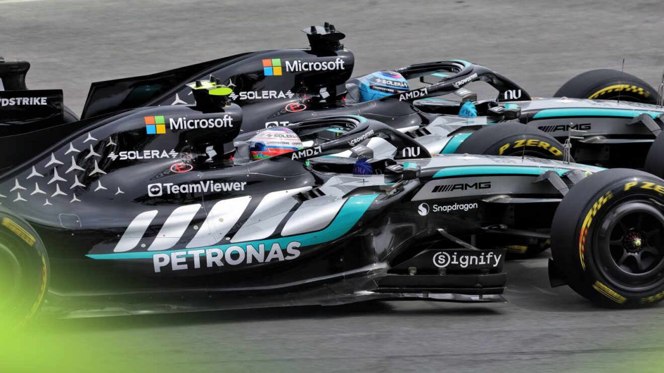 George Russell and Kimi Antonelli came close to contact between the two Mercedes drivers in Canada.