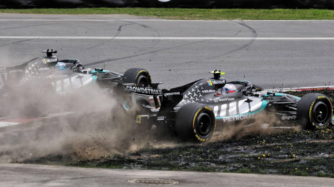 Canadian GP: George Russell wins as Kimi Antonelli demands 'penalty'