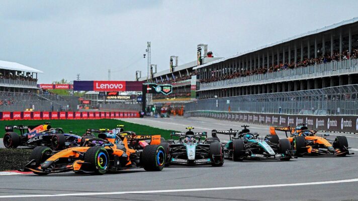 The race start of the 2026 Canadian Grand Prix.