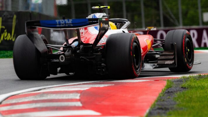 Lewis Hamilton at the wheel of the Ferrari SF-26 at the 2026 Canadian Grand Prix