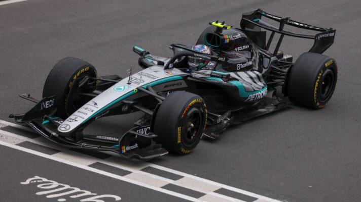 Kimi Antonelli at the wheel of the Mercedes W17 at the 2026 Canadian Grand Prix