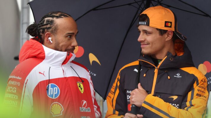 Lewis Hamilton and Lando Norris