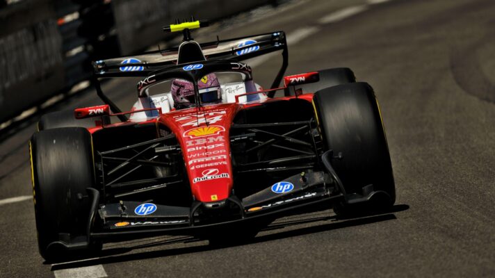 Lewis Hamilton went fastest for Ferrari in Free Practice 2 in Monaco.