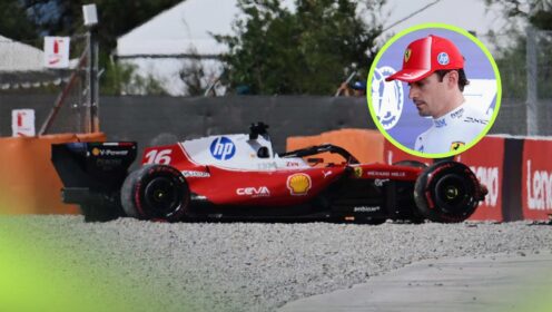 Charles Leclerc ‘ashamed’ after heavy Barcelona crash ruins pole bid