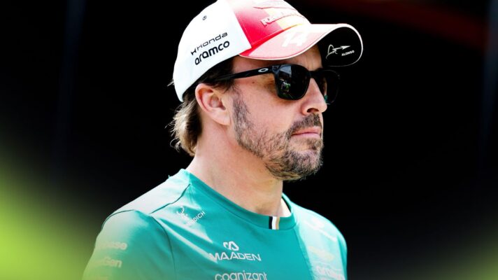 Aston Martin driver Fernando Alonso pictured at the 2026 Barcelona-Catalunya Grand Prix