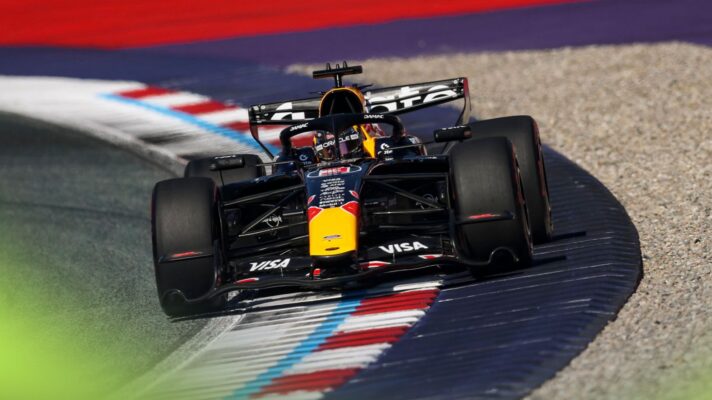 Max Verstappen driving the Red Bull RB22 at the 2026 Austrian Grand Prix