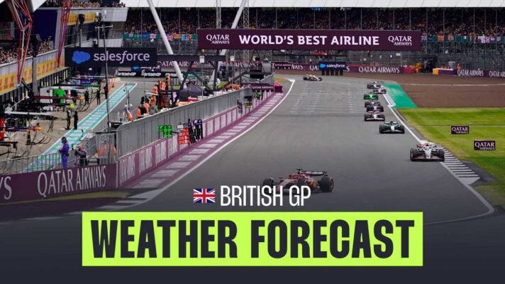 The British Grand Prix weather forecast for the 2026 edition at Silverstone.