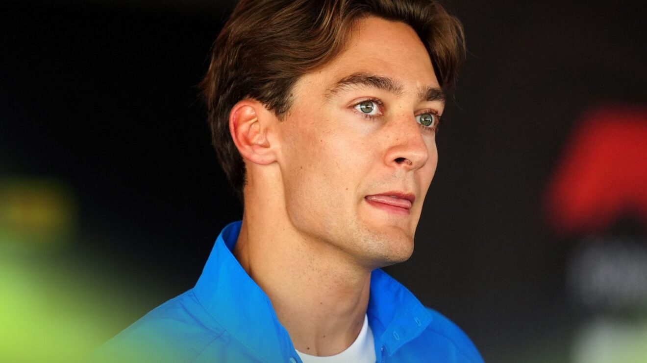 Mercedes driver George Russell pictured at the 2026 British Grand Prix