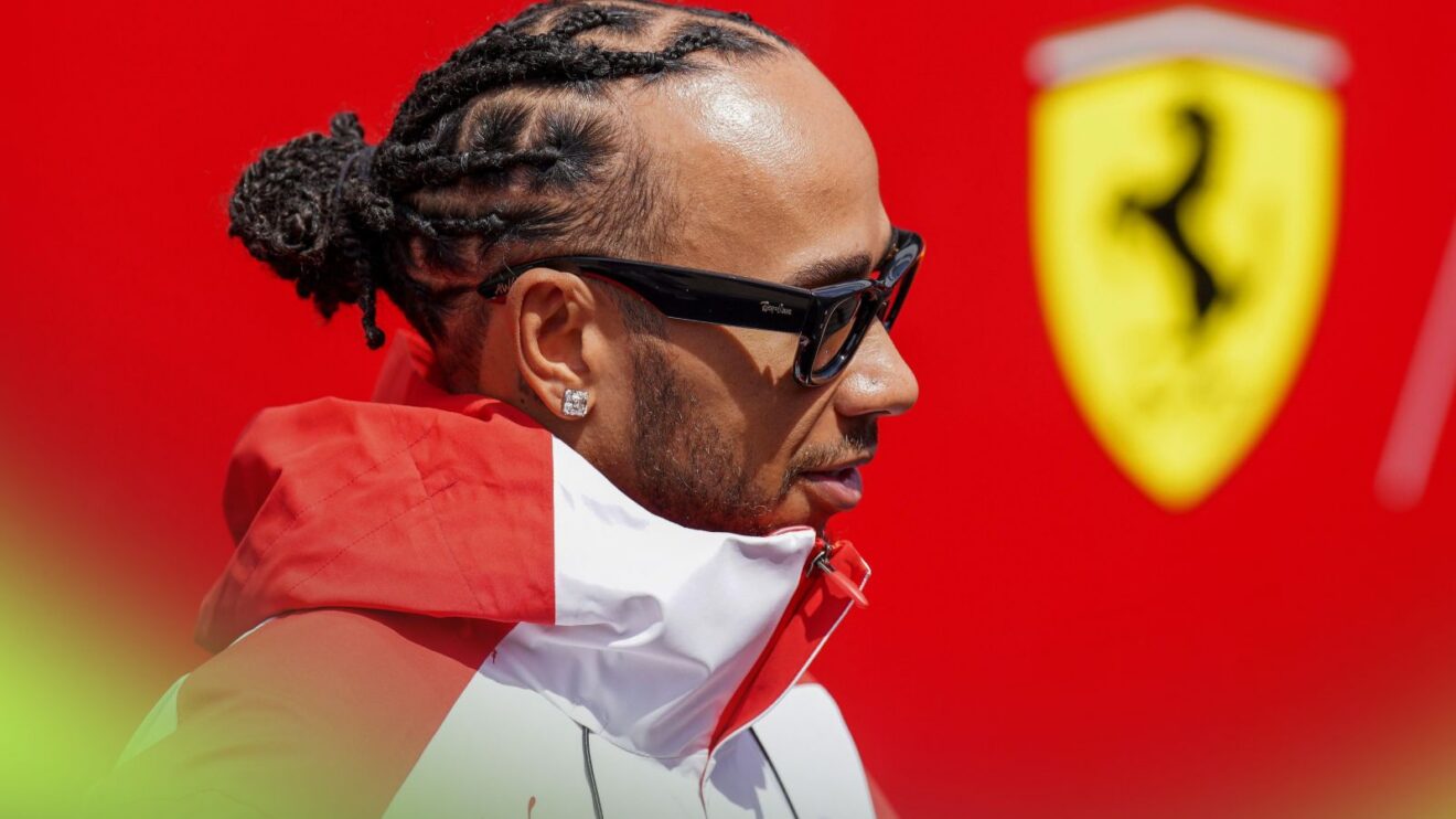 Ferrari driver Lewis Hamilton pictured at the 2026 British Grand Prix