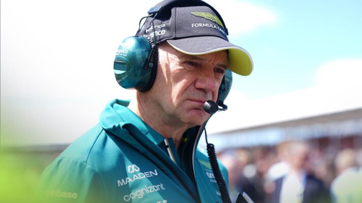 Aston Martin design guru Adrian Newey pictured at the 2026 British Grand Prix