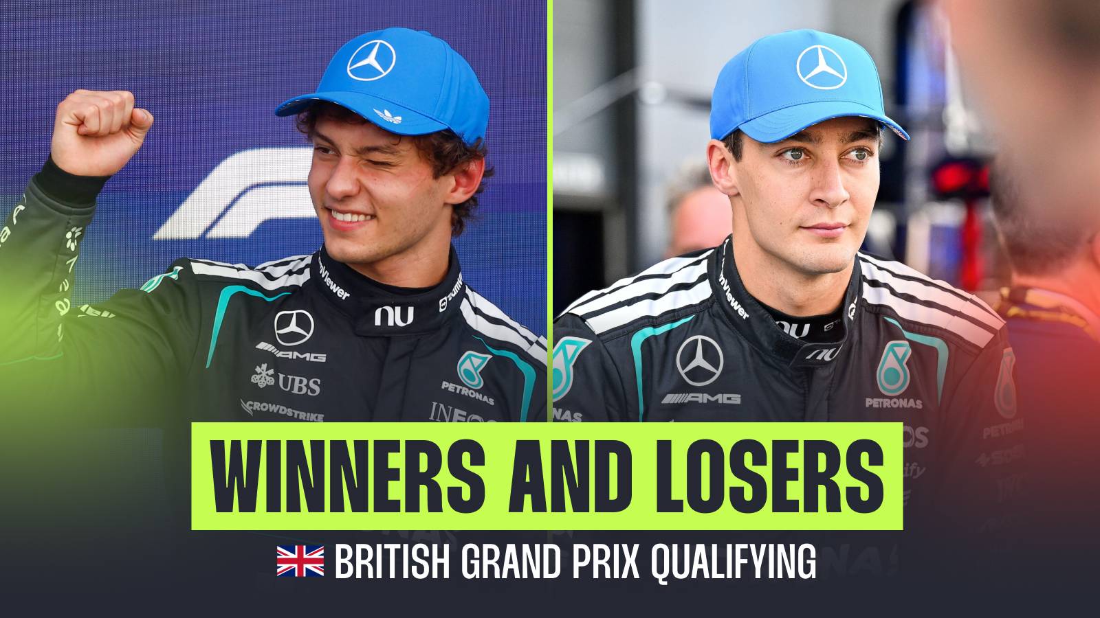 Kimi Antonelli stars as Max Verstappen struggles: British GP qualifying winners and losers