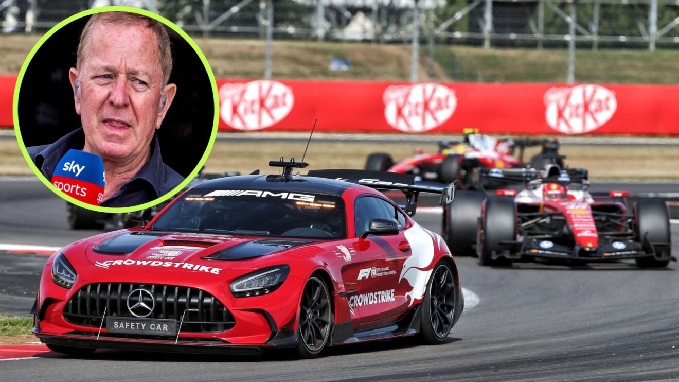Martin Brundle overlooking a Safety Car finish at the 2026 British Grand Prix