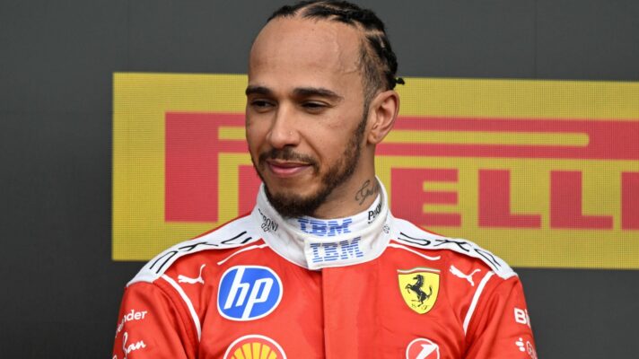 Ferrari driver Lewis Hamilton pictured at the 2026 British Grand Prix