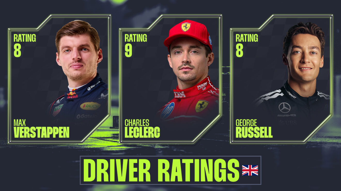Charles Leclerc topped the British Grand Prix Driver Ratings.