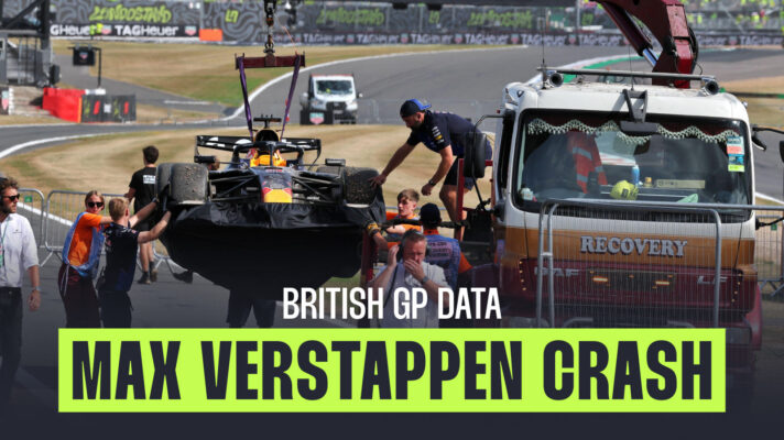 Max Verstappen dramatically crashed out of the British GP.