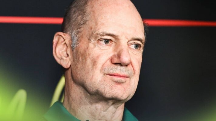 Adrian Newey looks on in a press conference