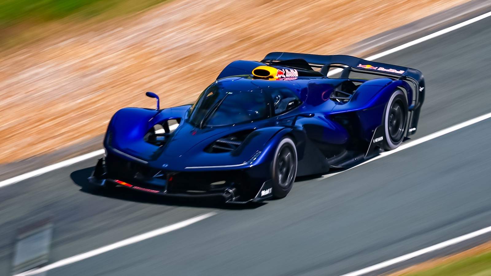 An overhead shot of the Red Bull RB17 hypercar.