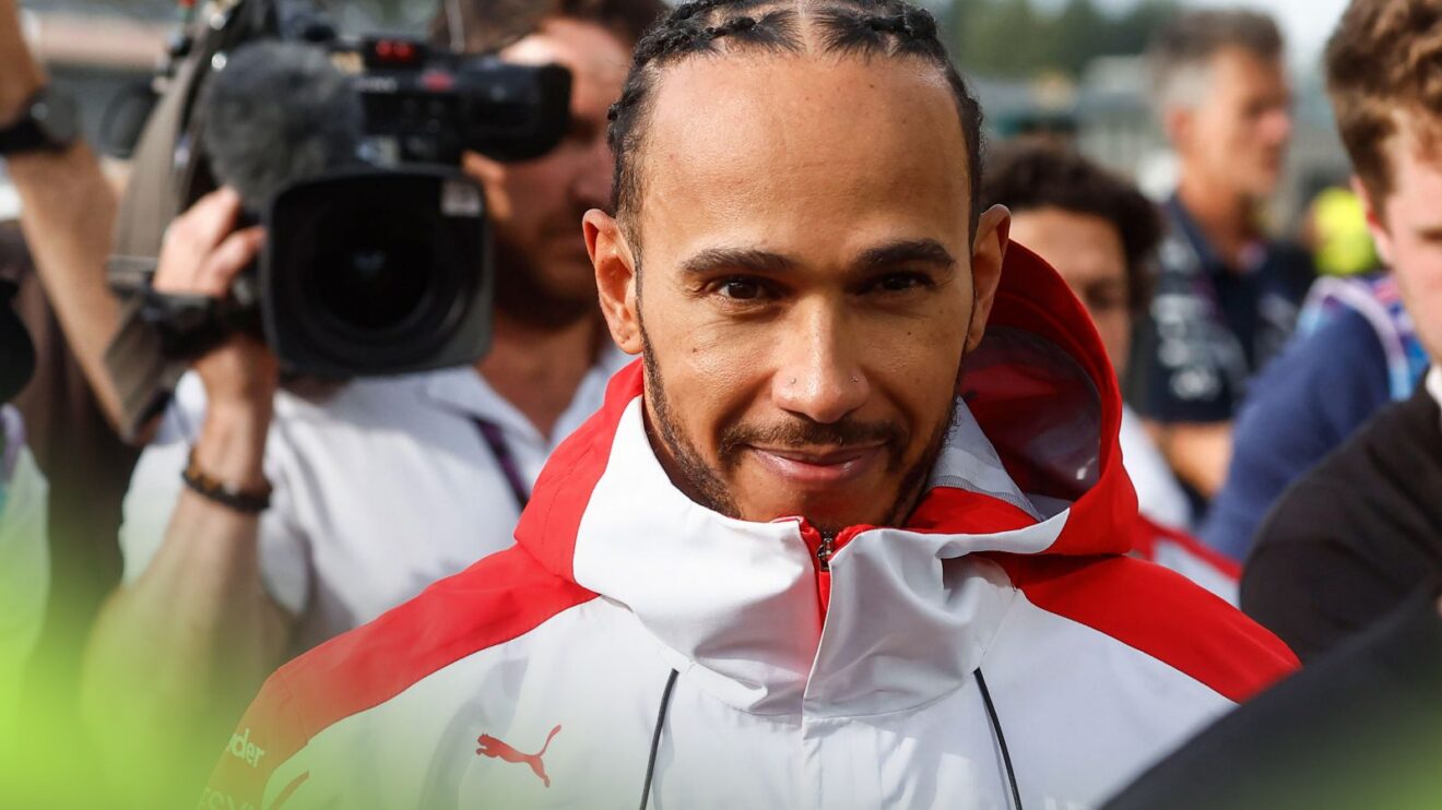Lewis Hamilton, Ferrari, pictured at the 2026 British Grand Prix