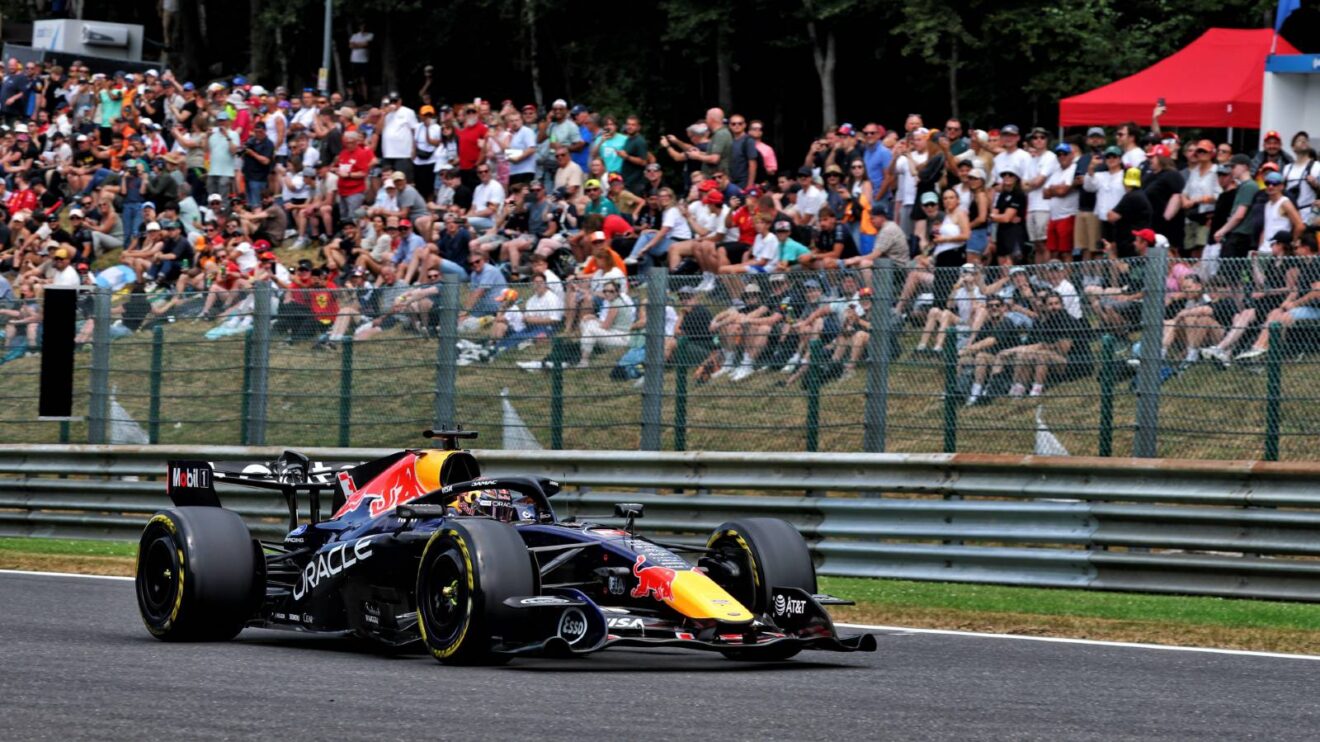 Red Bull's Max Verstappen at the 2026 Belgian Grand Prix.