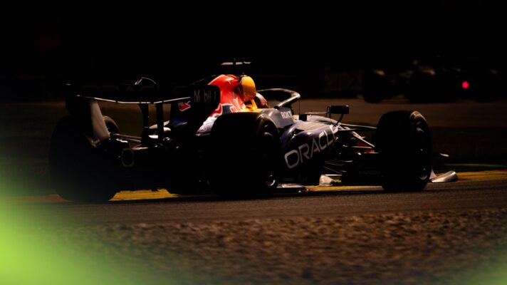 Max Verstappen at the wheel of the Red Bull RB22 at the 2026 Belgian Grand Prix