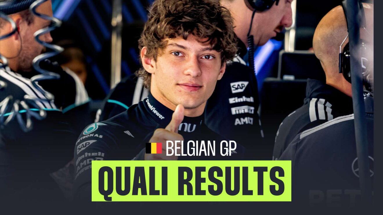 Belgian Grand Prix qualifying results from Spa-Francorchamps.