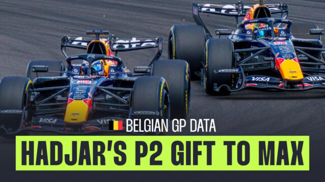 Belgian GP qualifying data for Red Bull