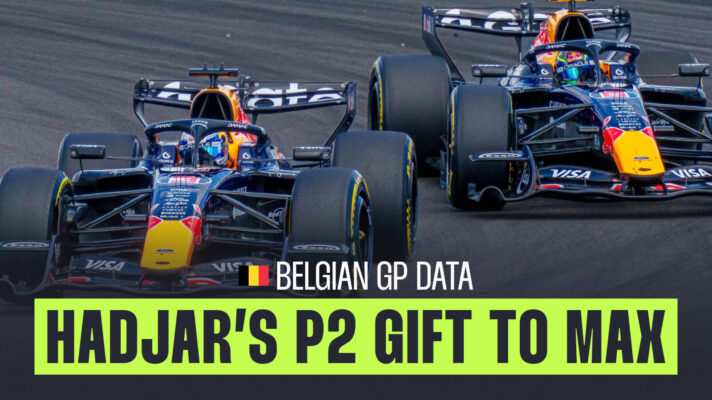 Belgian GP qualifying data for Red Bull