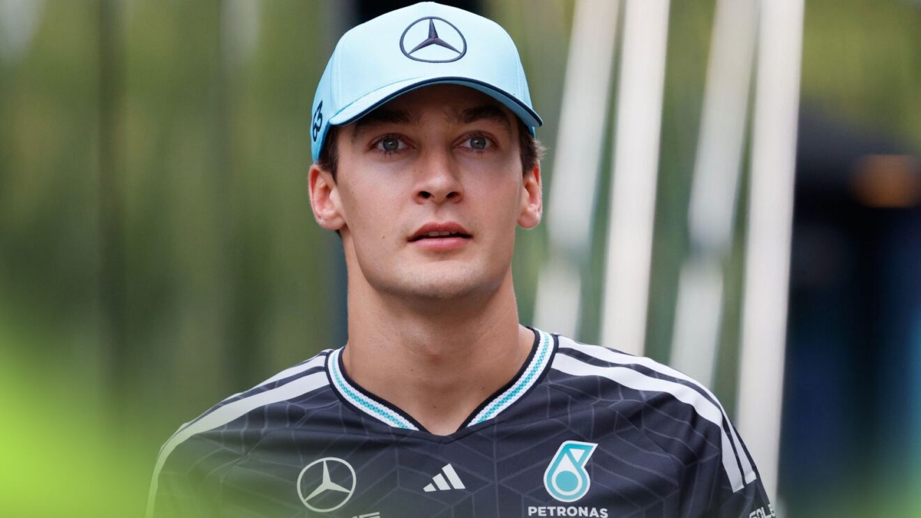 Mercedes driver George Russell pictured at the 2026 Belgian Grand Prix