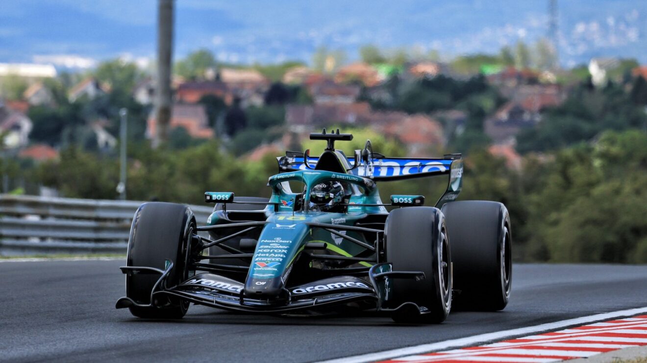 Lance Stroll driving the Aston Martin AMR26 at the 2026 Hungarian Grand Prix