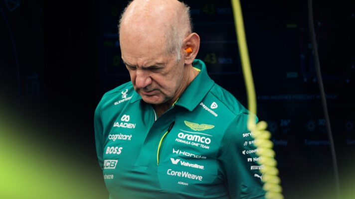 Adrian Newey observing in the Aston Martin garage at the 2026 Hungarian Grand Prix